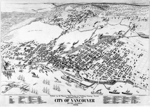 Kaart van Vancouver uit 1898